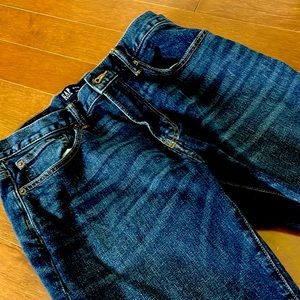 Dark wash straight jeans